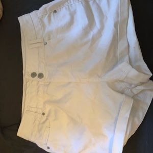 white jean shorts